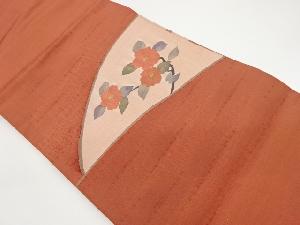 明綴れ椿模様織出し名古屋帯